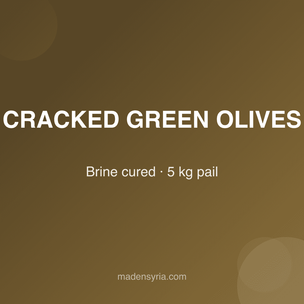 Cracked green olives