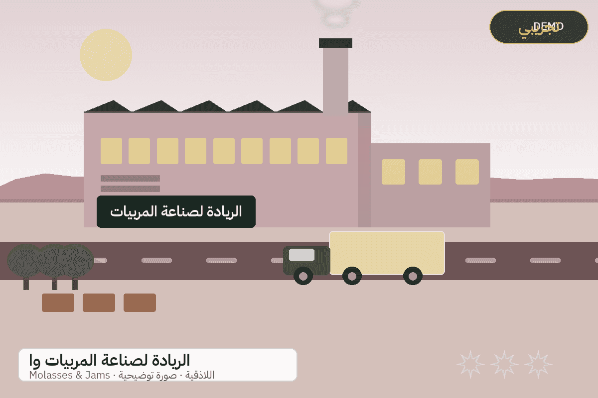 Demo facility illustration — Al-Riyada jams and molasses